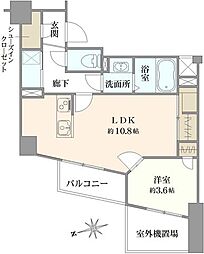 ロアール豪徳寺 1LDKの間取図画像
