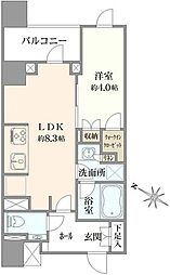 サンウッド世田谷明大前 1LDKの間取図画像