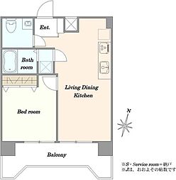 パラスト明大前 1LDKの間取り