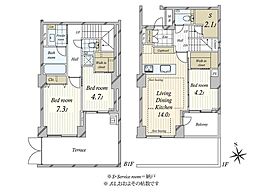 プラウド二子玉川レジデンス 3LDKの間取図画像