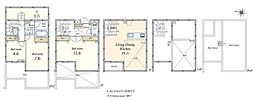 デュフレベース成城 3LDKの間取図画像