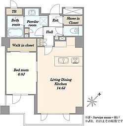 PARKHOMES三軒茶屋一丁目 1LDKの間取図画像