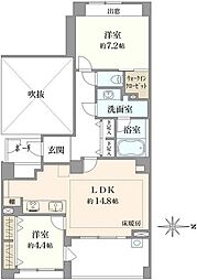 プラウド戸田公園アベニュー 2LDKの間取図画像