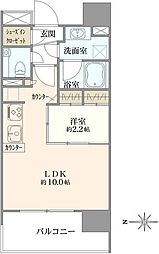 クレヴィア森下駅前 1LDKの間取図画像