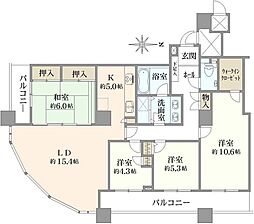 リズムタワー2 4LDKの間取図画像