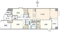 ヴェルビュ亀有 3LDKの間取図画像
