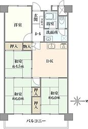 なぎさニュータウン7号棟 4DKの間取図画像
