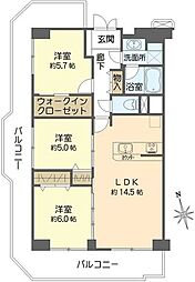 ヴェラハイツ葛西 3LDKの間取図画像