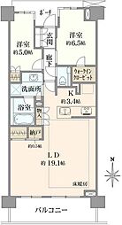 プラウド南浦和神明 2LDKの間取図画像