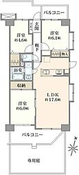コスモ川越 3LDKの間取図画像