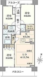 吉祥寺シンフォニア 3LDKの間取図画像