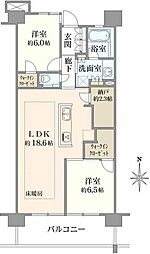 プラウドシティ吉祥寺 2LDKの間取図画像