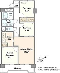 間取図画像 3LDK