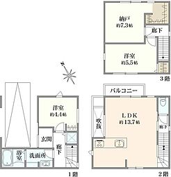 市川市平田4丁目 新築戸建て 1号棟
