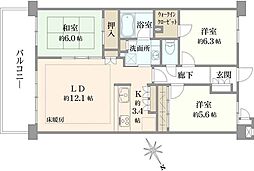 ミオカステーロ東船橋 3LDKの間取図画像