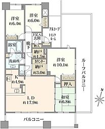 グリーンプラテア習志野台弐番館 4LDKの間取図画像