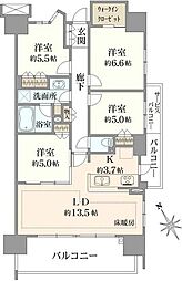 シティテラスおおたかの森ステーションコート 4LDKの間取図画像