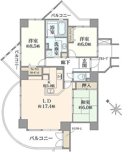 間取りを拡大表示