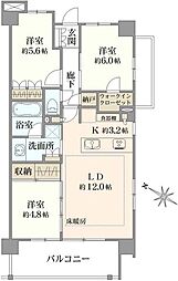 ヴィークステージ世田谷千歳烏山 3SLDKの間取図画像
