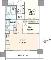 調布市小島町1丁目マンション 1SLDKの間取図画像