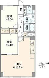 小金井スカイコーポラス 3LDKの間取図画像