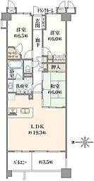 レイディアント横濱ユーロヒルズ 3LDKの間取図画像