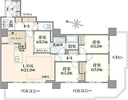 オラリオンサイト2番館 4LDKの間取図画像