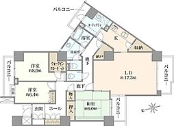 港北ガーデンホームズ 3LDKの間取図画像
