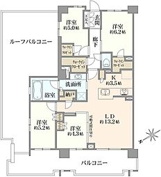 プラウド川崎矢向 4LDKの間取図画像
