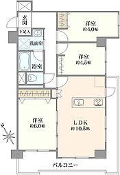 グリーンコーポ淵野辺 3LDKの間取図画像
