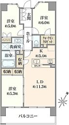 オハナ相武台 3LDKの間取図画像