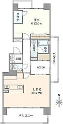 ユニーブル湘南野比リ・ノヴァスタワー棟 1SLDKの間取図画像