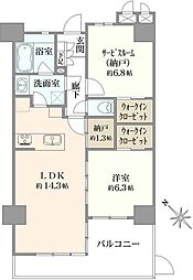 ミオカステーロ新横浜2 1SLDKの間取図画像
