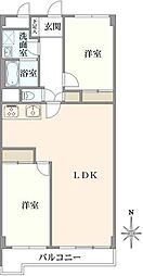パサニアガーデン目白台 2LDKの間取図画像