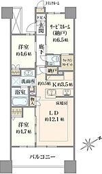 プラウドシティ日吉レジデンス3 2SLDKの間取図画像