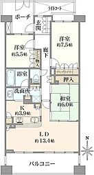 クリオ溝の口壱番館 3LDKの間取図画像