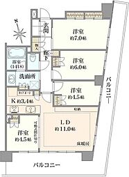 レーベン鵠沼海岸BLUENOVA 4LDKの間取図画像