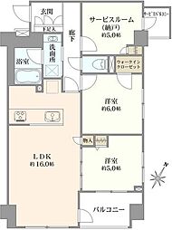 リコットハウス藤沢 2SLDKの間取図画像