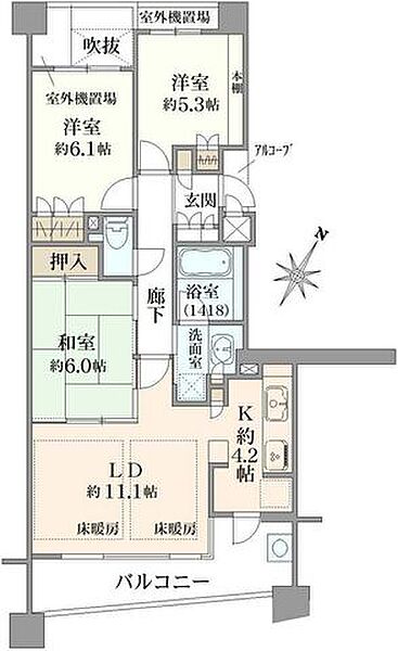 間取りを拡大表示