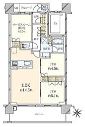 サンメゾン堅田駅前 2SLDKの間取図画像