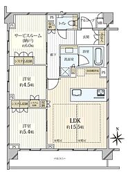 ザ・リソシエ下鴨 2SLDKの間取図画像