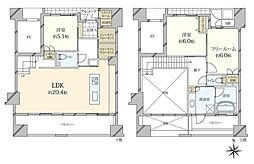 アーバンライフフォルムズ烏丸御池 2SLDKの間取図画像