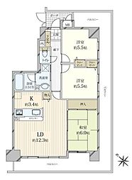 グランコート堺九間町 3LDKの間取図画像