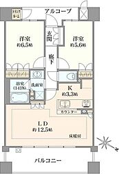 グラン・ブルー宝塚2 2LDKの間取図画像