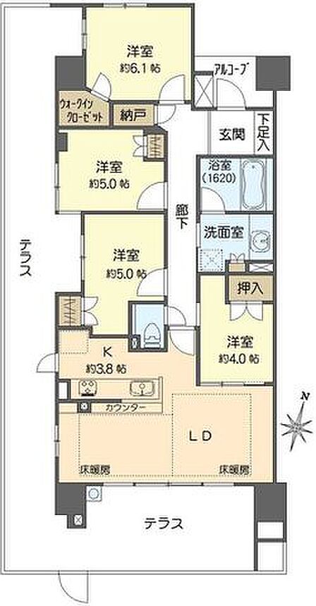 4LDK 間取り