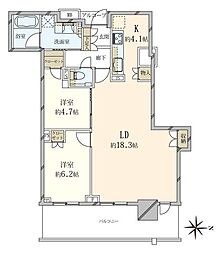 間取図画像 2LDK