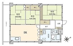 東部市場マンションC棟 3LDKの間取図画像