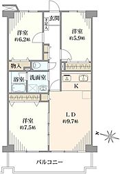 間取図画像 3LDK