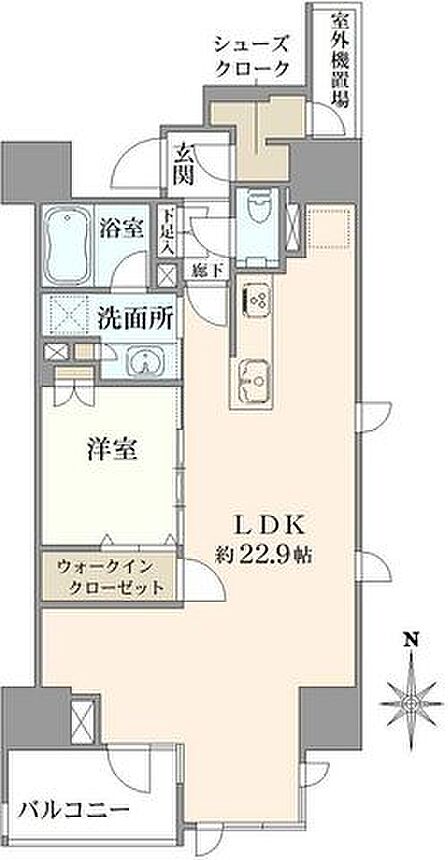 1LDK 間取り