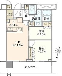 間取図画像 2LDK